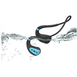 Zwemhoofdtelefoon Beengeleiding Hoofdtelefoon Waterdicht Oortelefoon Draadloos Zwemmen Nekband Headset Met 8G MP3-speler Sportfiets-gaming-oordopjes (Color : Q1 BLUE 8GB RAM, Size : 0)