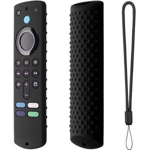2022 Lichtgevende siliconen beschermhoes voor Fire TV Stick (3e generatie) Derde Generatie/4K 2021/4K MAX Afstandsbediening Anti-Drop Stofdichte Case Shell (zwart)