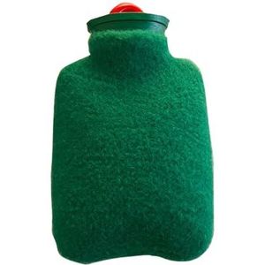 Warmwaterkruik met deksel, 800 ml warmwaterzak voor warm en koud kompres, handvoetwarmer voor winter-groen