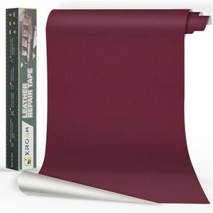 Xroam Reparatieleer voor banken, 40 x 100 cm, bordeauxrood, lederen reparatiepleisters, zelfklevend, reparatielijm voor banken, autostoelen, meubels, tassen