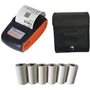 Handbediende slimme inkjetprinter, Mini 58mm Papier Bill Pocket Bluetooth-printer Draadloze Draagbare Thermische Ontvangstprinter Mobiel voor Code Date Label-industrie(Grey)