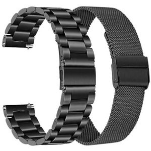 Roestvrij Stalen Bandjes fit for Garmin Forerunner 55 245 645M Smart Horloge Band Metalen Armband Riemen fit for aanpak S40 S12 S42 Correa (Color : Package 1, Size : For Approach S42)