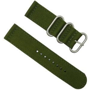 Chlikeyi Horlogebandje 18-24 mm geweven nylon canvas armband, 18 mm, Nylon