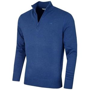 Calvin Klein Heren Campus 1/2 Zip Soft Feeltrui - Atlantisch blauw - L