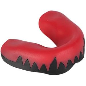 Tandbescherming, Compacte Draagbare Siliconen Veilige Gebitsbeschermer voor Hockeylacrosse voor Heren Dames Atleten voor Voetbalbasketbal (rood en zwart)