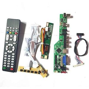 Voor QD15TL02 Rev.03/4 lcd scherm panel 1CCFL 30Pin LVDS Remote+Inverter+toetsenbord T.V53 controller board VGA HDMI AV USB DIY kit (QD15TL02 Rev.04)