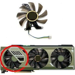 Voor MANLI voor GeForce RTX4070ti 12GB voor GALLARDO OC grafische kaart vervangende ventilator T129215SU(Left fan)