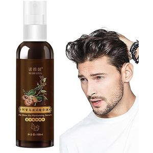 Haargroei Essentie - He Shou Wu Haargroeiproduct - 100 ml diep hydraterende anti-verliesolie, haarversterking en hergroei essentiële olie voor dun en droog haar