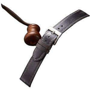 CBLDF Vintage Stijl Olie Wax Lederen Horlogeband 18Mm 19Mm 20Mm 21Mm 22Mm Handgemaakte Horlogebandje Polsband Accessoires For Mannen (Color : Grey, Size : 20mm)