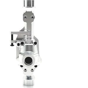 Geschikt for WLtoys 104006 104010 104020 104026 RC auto metalen upgrade reserveonderdelen, metalen voorasbehuizing, chassisversterking(Silver)
