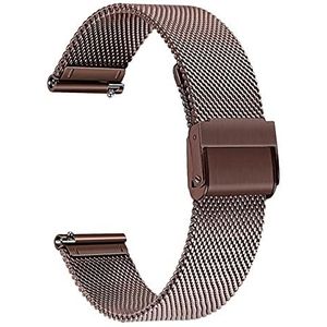 Milanese roestvrijstalen horlogeband compatibel met Samsung Galaxy Watch3 18 mm 24 mm Quick Release Band Mesh Strap Watch 3 Polsband Rose Gold (Color : Silver, Size : 24mm)