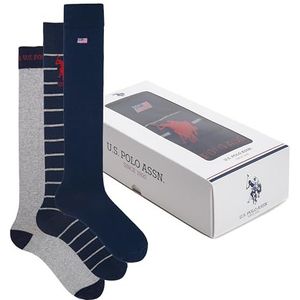 U.S. POLO ASSN. Lange herensokken met patroon van warm katoen, Assortiment 1 - 3 paar, 40-45