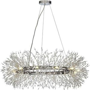 Moderne kristallen kroonluchter, paardenbloem vuurwerk kroonluchter, 12 lichten-100cm, voor woonkamer, eetkamer, keuken, trappenhuis, zolder, G9 lampje