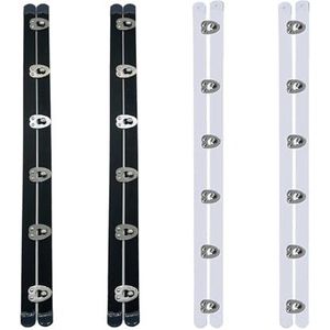 4 sets korset busk knopen, korset busk stalen uitbenen ondersteuning met zilveren knopen, roestvrij stalen veerkorset voor dames korsetten, bustier, trouwjurk naaien en sluiting