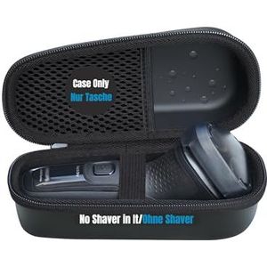 Woollo PU etui compatibel met Philips Shaver Series 3000 S3145/00 S3342 3000X X3001 X3053 draagbare harde reiskoffer hoes waterdichte tas voor elektrisch nat en droog scheerapparaat 3000X