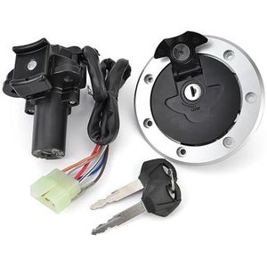 Voor ZZR400 ZZR600 1993 1994 1995 1996-2006 ZX900 Voor NINJA ZX-9R 1994-1999 Tankdop Contactslot Met Sleutelset Motorfiets Contactslot