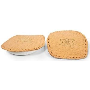 Hiel demping schoen inlegzolen – Ondersteuning voor de hielen - Plantaardig gelooid leer en zacht latex - zelfklevende steun - Kaps Elflex - alle maten - 1 paar (EUR 41-43)