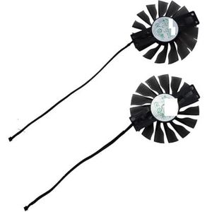 2 stuks/set GA92S2H, grafische kaartventilator voor Palit voor Foundation RTX2080Ti voor GAMING PRO/voor DUAL AGA, GPU FD9015H12S(5.5mm Plug GA92S2H)