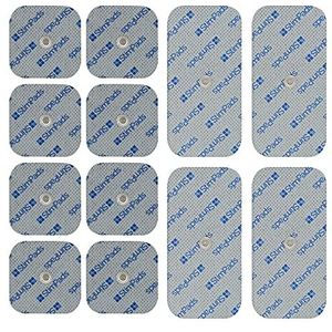 Stimpads EMS-elektroden - compatibel met Compex spierstimulatoren - Mix 12 stuks met 3,75 mm Easy Snap (1) - gecertificeerd medisch hulpmiddel van Motron NV