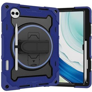 Tablet PC-hoes Kinderhoes compatibel met Huawei MatePad Pro 13,2 inch 2023, elastische beugel met meerdere hoeken + 360 ° verstelbare draaibare handriem Drie-in-één onbreekbare schaal, valbestendig, s