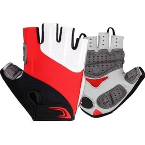 Sporthandschoenen Handschoenen Voor Heren Fietshandschoenen Fietshandschoenen Fietshandschoenen Voor Heren Dames Met Schok Mountainbike (Color : Rot, Size : XS)