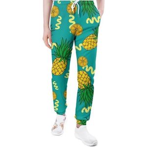 Ananas En Citroen Patroon Mannen Joggingbroek Casual Joggers Broek Atletische Lounge Broek Met Zakken Voor Vrouwen