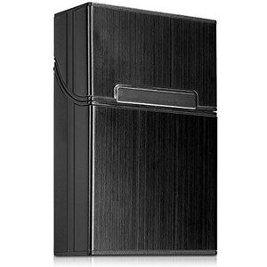 kwmobile Sigaretten doosje - Kunststof sigarettenhouder - Met magnetische sluiting - in zwart