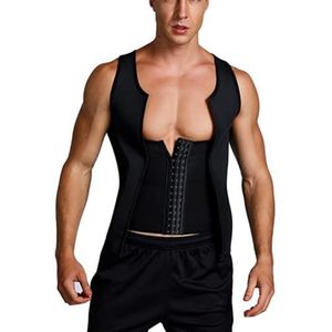 Body Shaper Men Waist Trainer Vest Weightloss Hot Corset Compression Sweat Slimming Sauna Tank Top Shirt X~3XL(Size:XL)