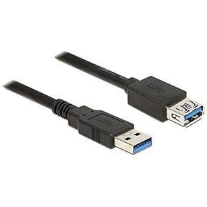 DeLock Verlengkabel, USB 3.0, type A-stekker, USB 3.0, type A, bus 3,0 m, zwart
