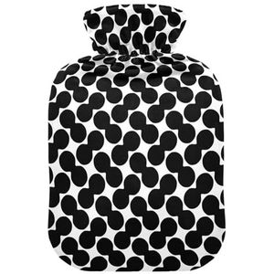 LI ZHI XIN PVC warmwaterkruik met fluwelen deksel 1L 2L kleine medium polka dot