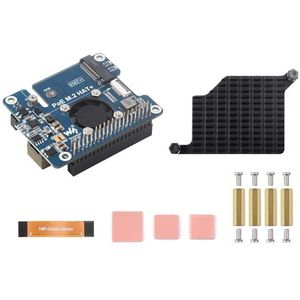 PCIe naar M.2 met PoE HAT compatibel met Raspberry Pi 5, ondersteunt NVMe Protocol 2230/2242 Size M.2 Solid State Drive, ondersteunt IEEE 802.3af/at netwerkstandaard