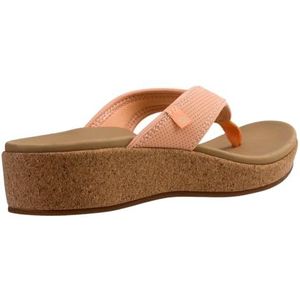 Spenco Dames Willow Wedge Flipflop, koraalzand, 38 EU, koraalzand, 38 EU