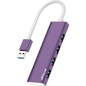 ANYPLUS USB Hub 3.0 - Aluminiumlegering Ultra Slim 4-Poorts Verdeler - Draagbare Splitter Voor Laptop, PC, iMac, Mac Pro, Surface Pro, MacBook, Flash Drive, XPS