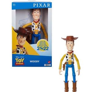 Mattel Disney Pixar Woody, Grote Actiefiguur (ca. 30 cm), beweegbaar verzamelfiguur uit de film Toy Story, vanaf 3 jaar HFY26