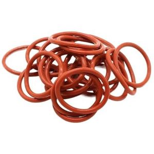 10 stuks O-ringen van rode siliconen, dikte CS 3,5 mm, buitendiameter 12 ~ 25 mm, afdichtingsrubber, rond, in OD-vorm (OD 22 mm, ID 15 mm)
