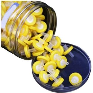 Naaldfilter 100 stuks PTFE nylon spuitfilters 13 mm 25 mm, 0,22 of 0,45 µm, voor spuiten en naalden (25 mm 0,22 um MCE)