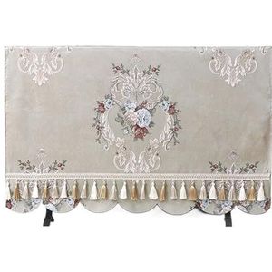 WLTYSM TV Cover Stof LCD TV Cover Stofkap 55 Inch 65 Desktop Opknoping Universele TV Kast Tafelkleed Cover Handdoek TV Display Beschermers (Lichtgrijs, 81 cm)