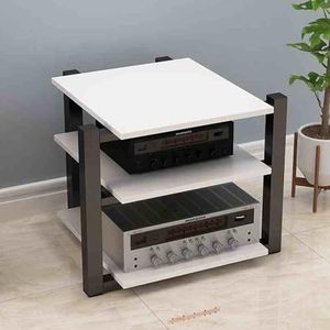 Media-opslagkast, 3 AV-mediastandaard, Cd-spelerstandaard, Stereocomponent-opslagkast For Thuis/kantoor/theater(White)