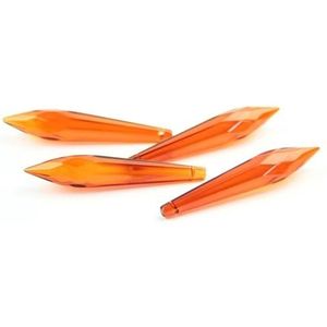 Kristallen kroonluchter prisma's oranje kleur 38 mm/63 mm/76 mm ijspegel kroonluchter druppels kristallen kroonluchter onderdelen hanger voor lamp decoratie sieraden maken (kleur: 76 mm, maat: 200
