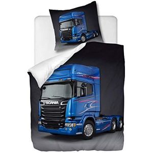 OliveSleep - Beddengoedset - Blauw - 140 x 200 cm - Dekbedovertrek en Kussensloop