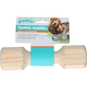 PAWISE Wooden Retrieving Dumbbell m-20 interactief speelgoed voor honden