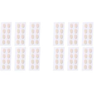 2 Set van 24 Paar Anti-Slip Zachte Neus Pads Stick On voor Brillen Bril Huid 1.5mm