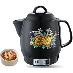 Smart Automatic Chinese Herbal Pot, Chinese Medicine Cooking Pot, Heat Preservation Decoction Pot, for TCM Lovers,zwart,5L