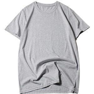LQHYDMS Heren T-shirt Mannen T-shirts Korte Mouw Zomer Plus Size Grote Tees Katoen Thuis Tshirt Tops, Grijs, M