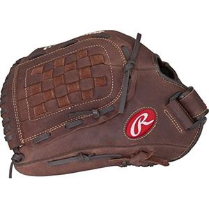 Rawlings Speler Preferred Baseball Handschoen, Linkerhand, Slow Pitch Patroon, Basket-Web met Ondersteuningsriem, Custom Fit, 35,5 cm