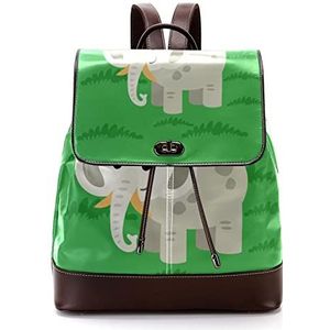 Gepersonaliseerde casual dagrugzak tas voor tiener olifant groene schooltassen boekentassen, Meerkleurig, 27x12.3x32cm, Rugzak Rugzakken