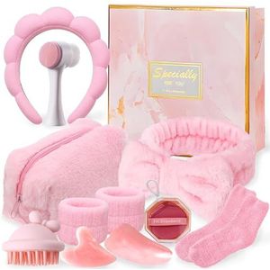 Huidverzorgingsset, Gezichtsroutine, Gezichtsverzorging Voor Vrouwen, Cadeau Voor Vrouwen, Premium Gezichtsverzorgingsset Met Gua Sha, Complete Beautycadeauset, Voor Verjaardagen Of Kerstmis
