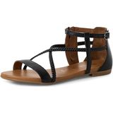 Tamaris - 1-28138-44 - Sandalen - Zwart - Kunstleer