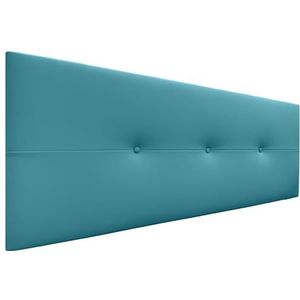 DHOME AQUALINE Pro Hoofdbord van kunstleer of stof voor hoofdeinde, gevoerd hoofdeinde, luxe bed, kunstleer, turquoise, 135 cm, bedden 120/135/140