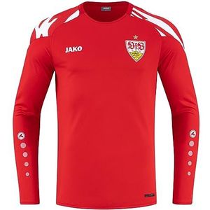 JAKO VfB Stuttgart Sweat Wild rood wit VfB 1893 sweatshirt pullover trainingstop, maat: M